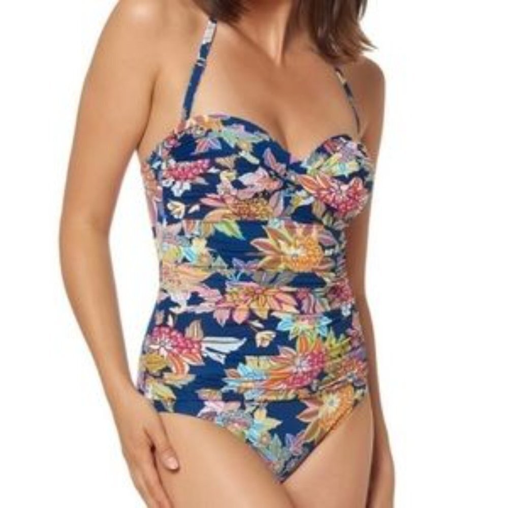 Bleu Rod Beattie Let the Sunshine In Bandeau One-Piece Swimsuit